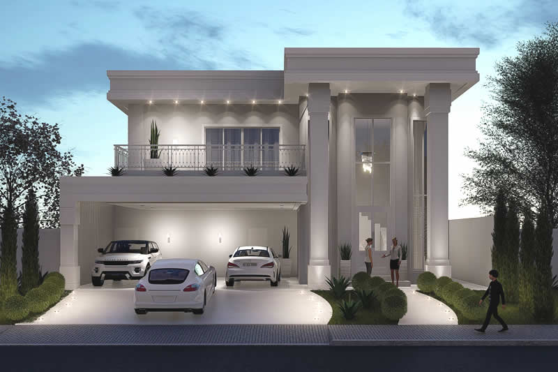 Modern neoclassical house plan