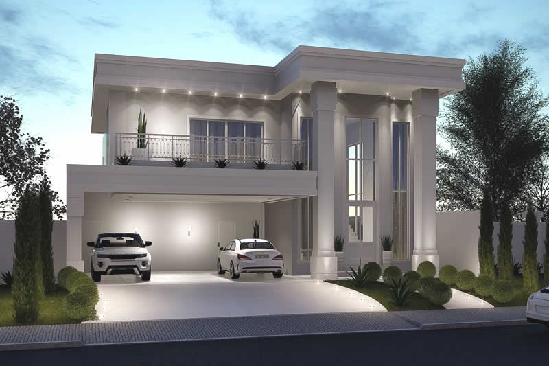 Modern neoclassical house plan