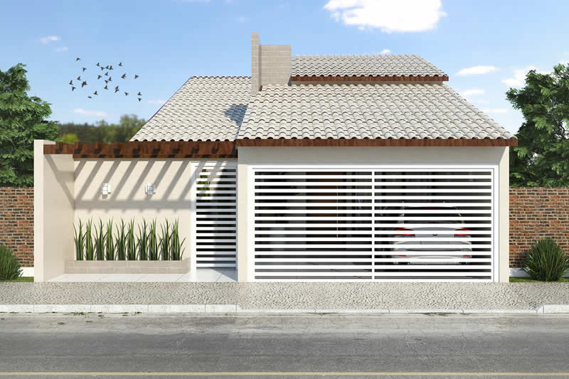 Single storey house plan with roof sight