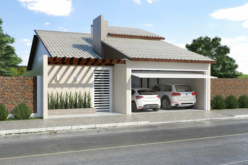 Single storey house plan with roof sight