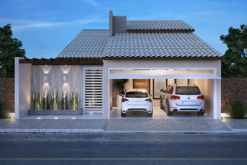 Single storey house plan with roof sight