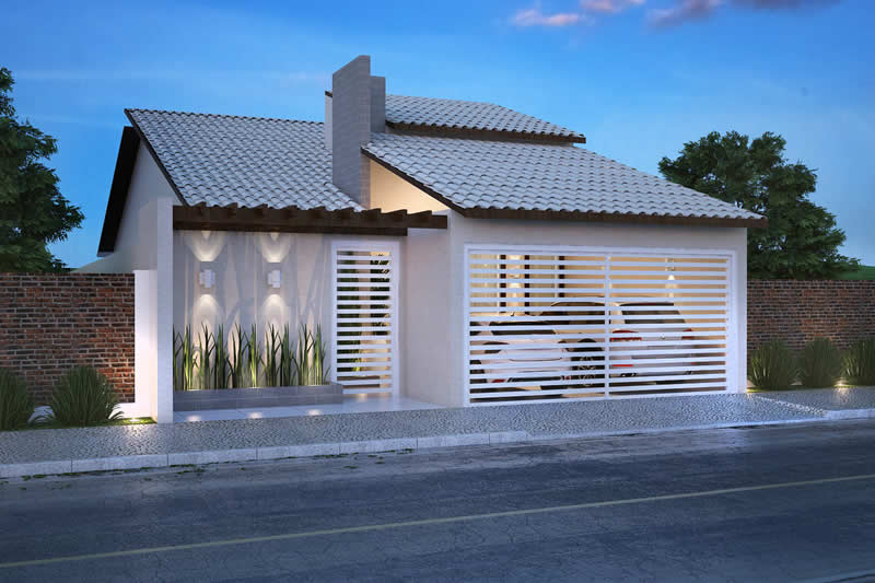 Single storey house plan with roof sight