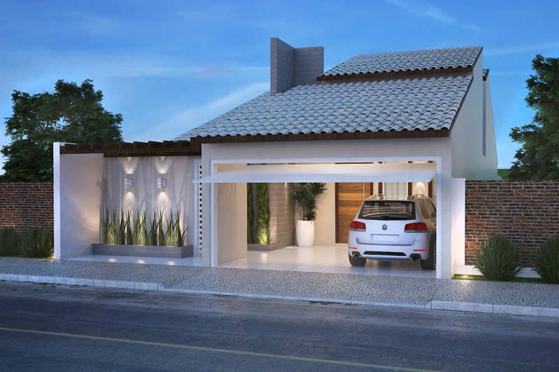 Single storey house plan with roof sight