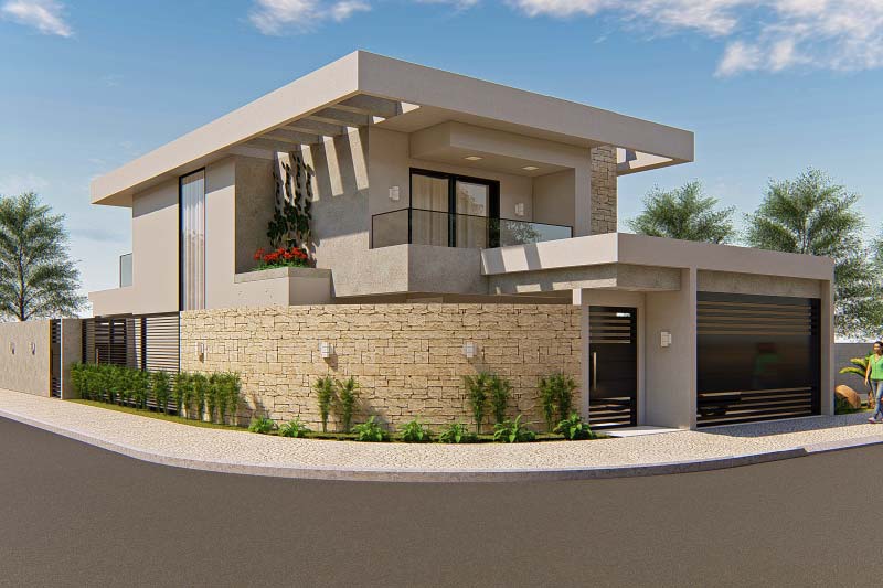 Corner House Plan
