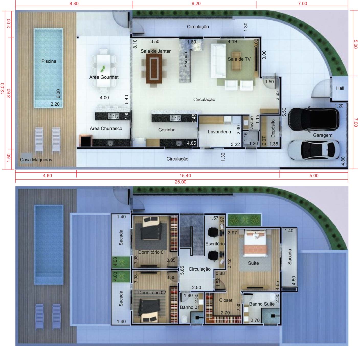 Corner House Plan12x25