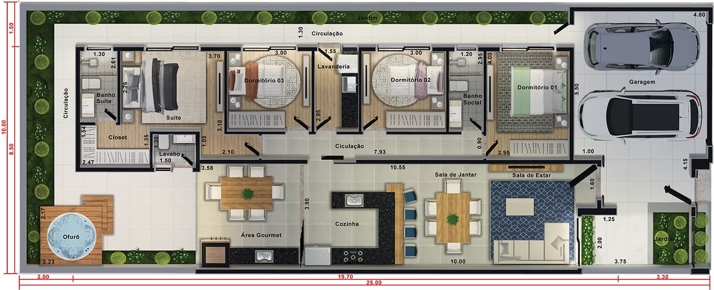 House plan with gourmet area and hot tub10x25