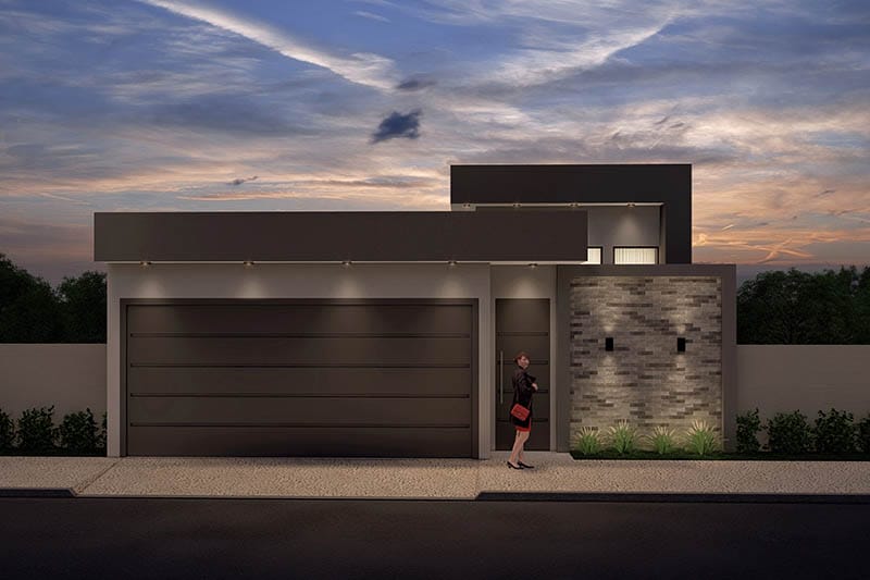 Ground floor design in dark tones