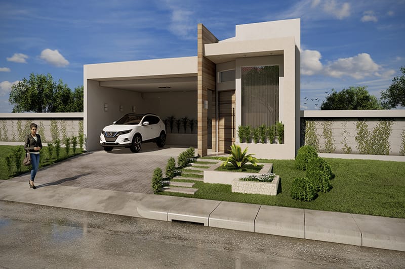 House plan with leisure area