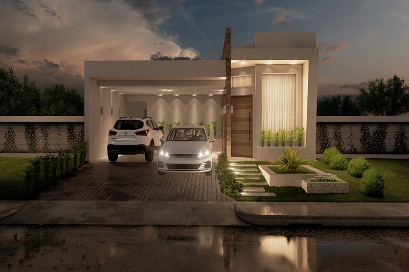 House plan with leisure area
