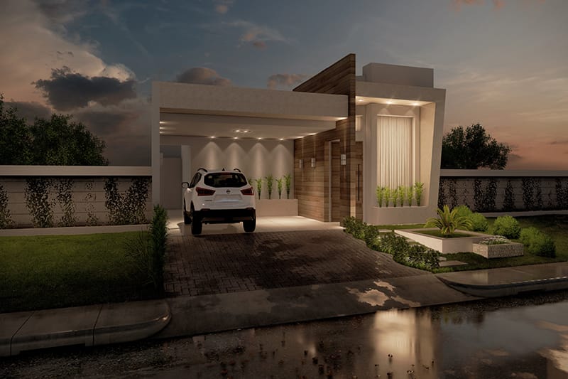 House plan with leisure area