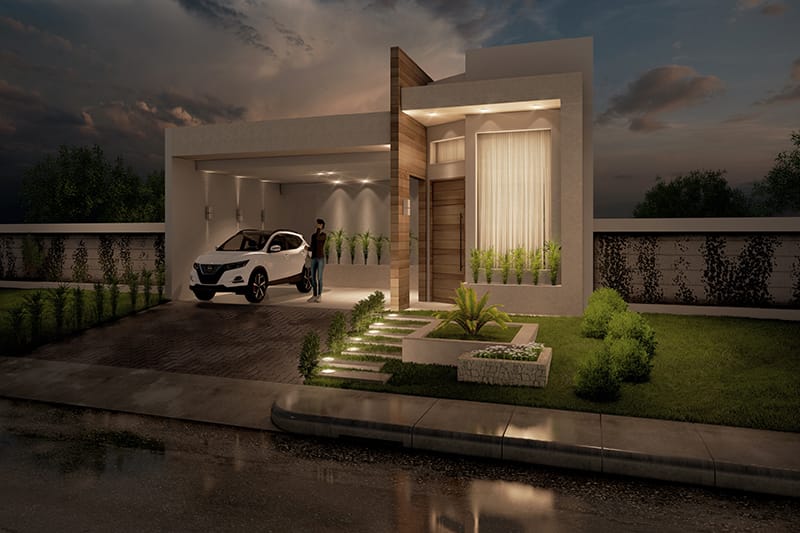 House plan with leisure area
