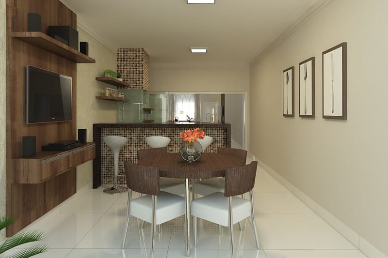 House plan with leisure area
