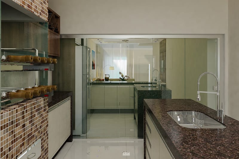 House plan with leisure area
