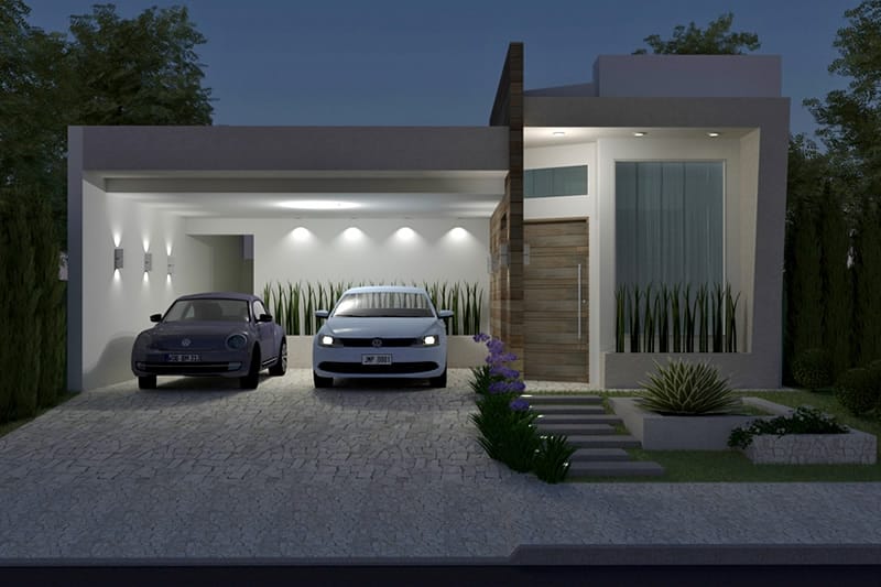 House plan with leisure area