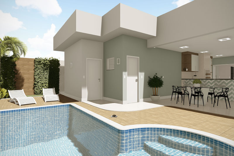 House plan with pool and hydro