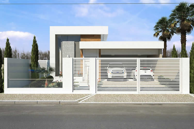 House plan with glass wall