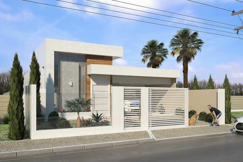 House plan with glass wall
