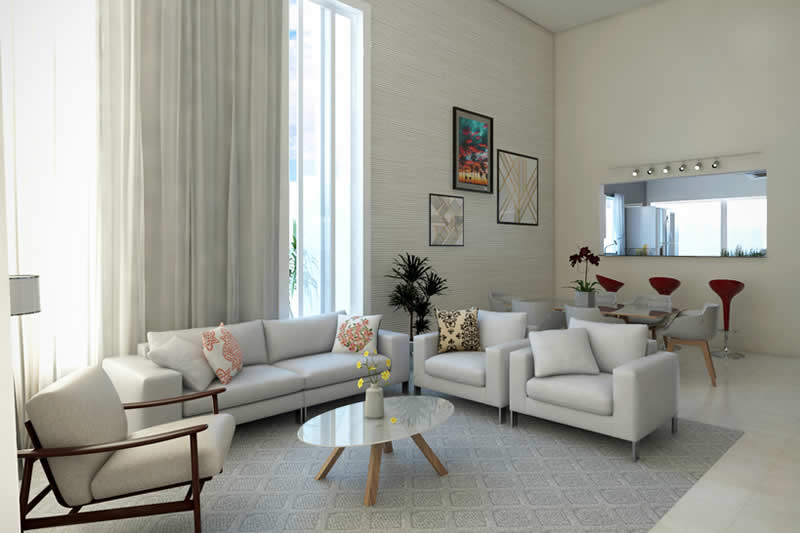 House plan with glass wall
