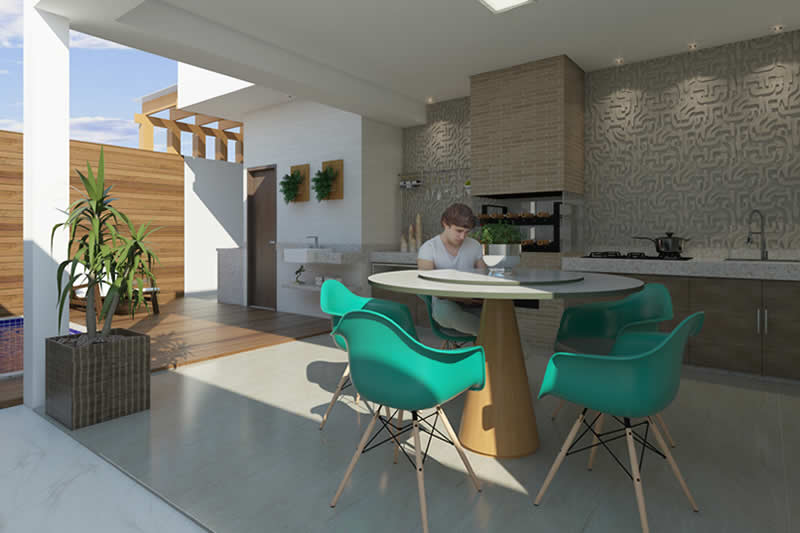 House plan with glass wall