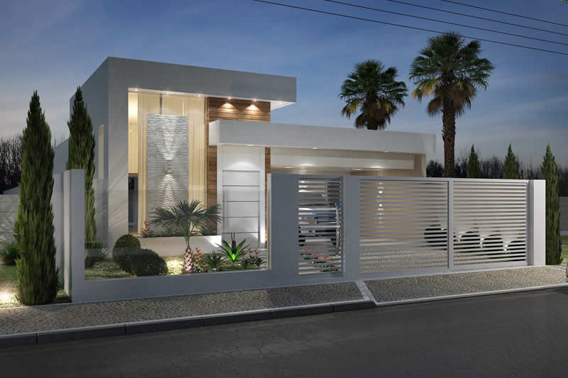 House plan with glass wall
