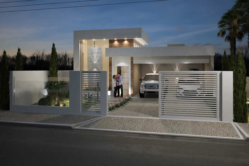 House plan with glass wall