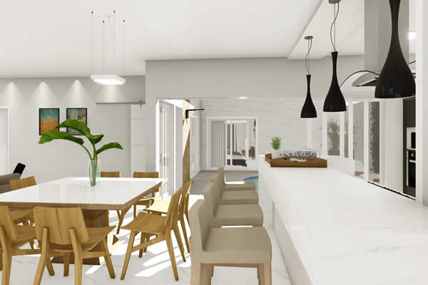 Ground floor house with swimming pool